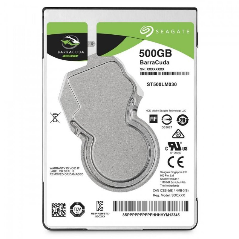 SEAGATE BARRACUDA 500GB 2,5&#039;&#039; 128MB ST500LM030