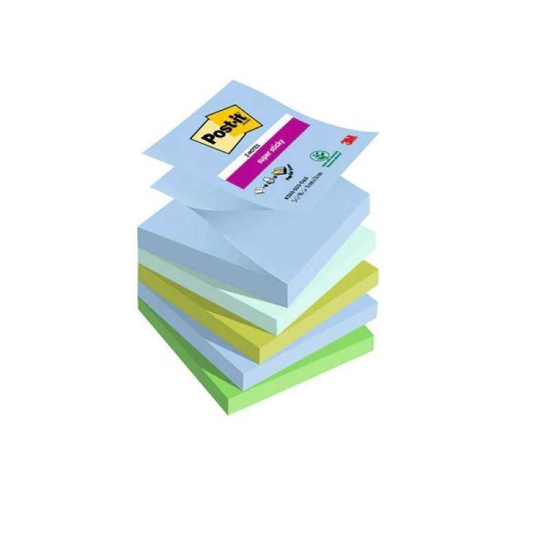 KARTECZKI SAMOPRZYLEPNE 76X76MM 3M POST-IT® SUPER STICKY Z-NOTES R330-5SS-OAS 5X90 KART