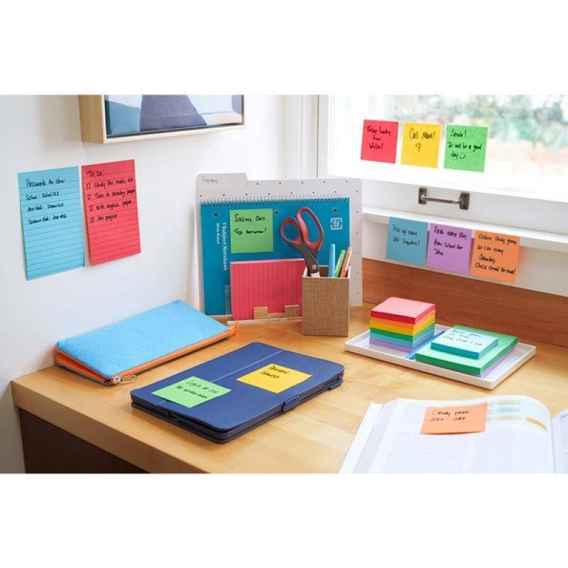 KARTECZKI SAMOPRZYLEPNE PLAYFUL, 76X76MM 3M POST-IT® SUPER STICKY Z-NOTES 6X90 KART