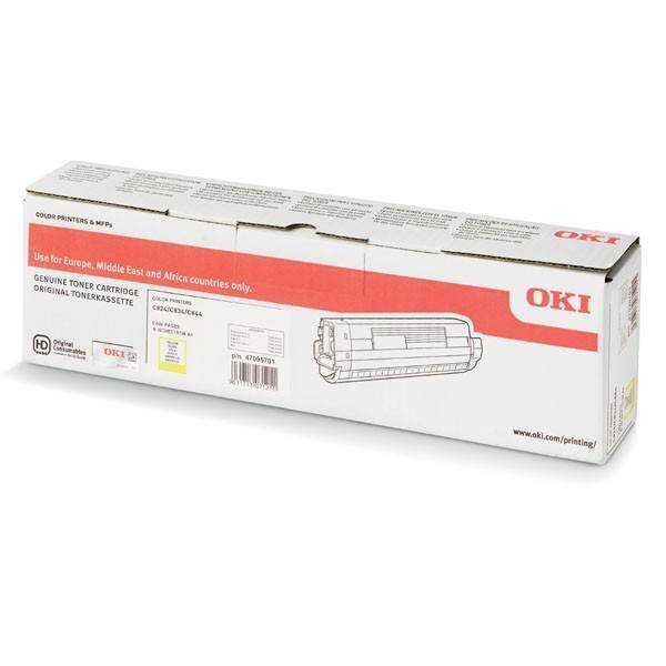 OKI ORYGINALNY TONER 47095701, YELLOW, 5000S, OKI C824, 834, 844, O