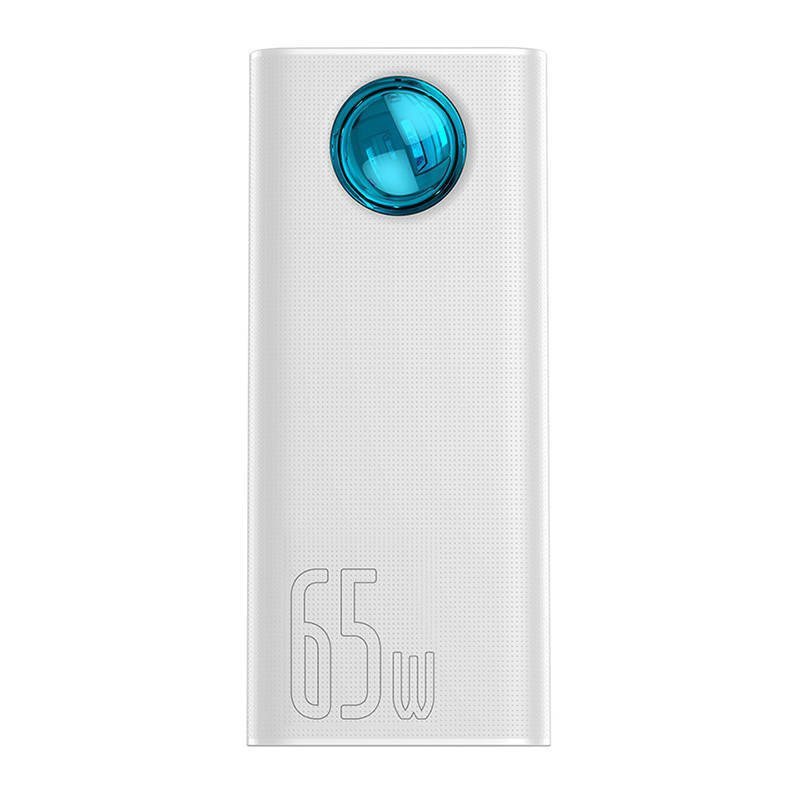 Powerbank Baseus Amblight 30000mAh, 4xUSB, USB-C, 65W (biały)