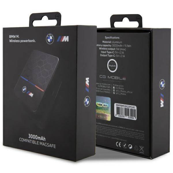 BMW POWERBANK INDUKCYJNY MAGSAFE 3000MAH 5W CZARNY