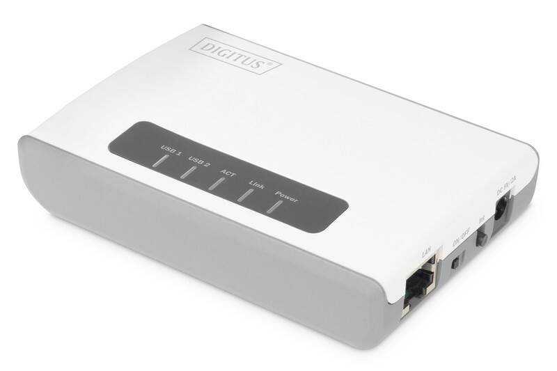 DIGITUS SERWER SIECIOWY WIELOFUNKCYJNY, BEZPRZEWODOWY 2-PORTOWY, USB 2.0, 300MBPS