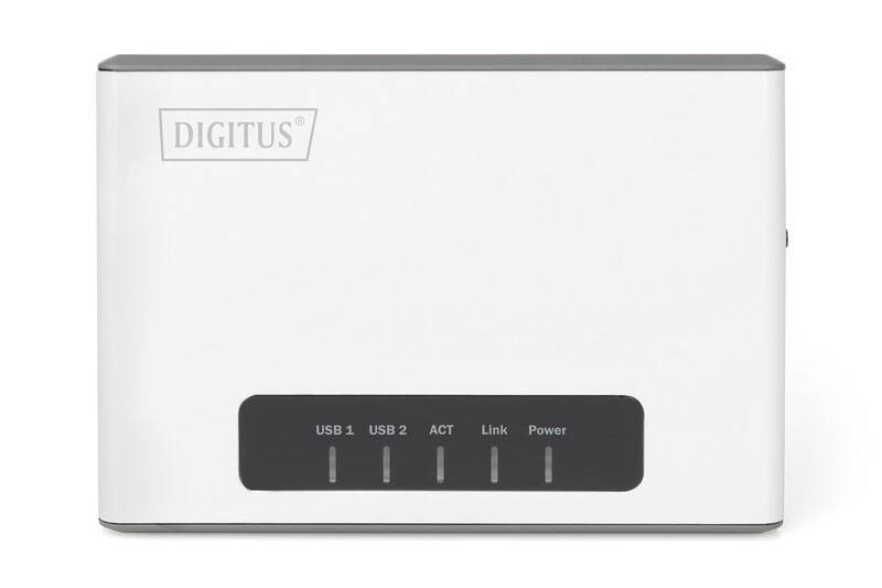 DIGITUS SERWER SIECIOWY WIELOFUNKCYJNY, BEZPRZEWODOWY 2-PORTOWY, USB 2.0, 300MBPS