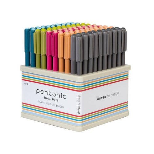 DŁUGOPIS KULKOWY LINC PENTONIC COLORS 7124BLU-100D NIEBIESKI 0.7 KOLOROWA OBUDOWA 100 SZT