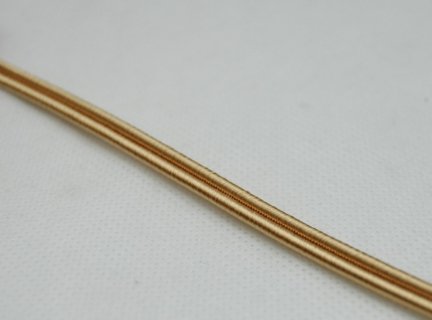 Przewód kabel płaski oplot złoty 2X0,5 