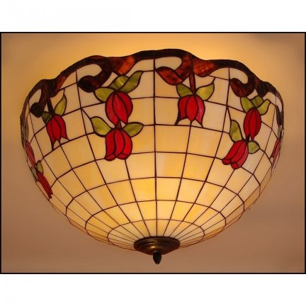 Plafon lampa żyrandol witraż ROSA 50cm 