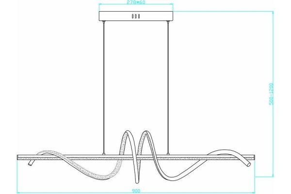 RABATY - Serpent - Lampa wisząca czarny mat 339701-30 (-20% rabatu w koszyku)