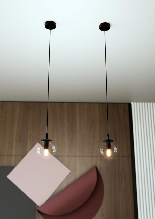 Lampa wisząca COSMO 1 BL TRANSPARENTNY 711/1 ( od 5 % rabatu w koszyku)