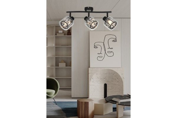 &quot;RABATY&quot; Elmo - listwa 3 płomienna czarny mat 838803-02 (od 10% rabatu w koszyku)
