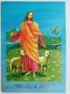 JEZUS Z BARANKAMI NIEBIESKIE TŁO