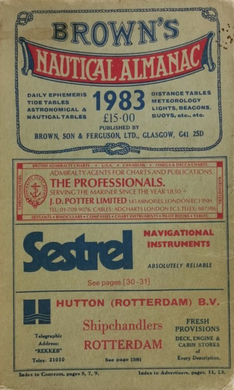 BROWN’S NAUTICAL ALMANAC DAILY TIDE TABLES