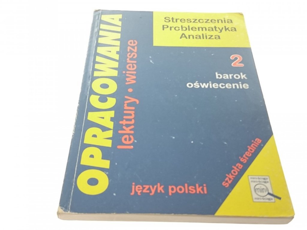 OPRACOWANIA 2 BAROK OŚWIECENIE JĘZYK POLSKI - Oferty archiwalne