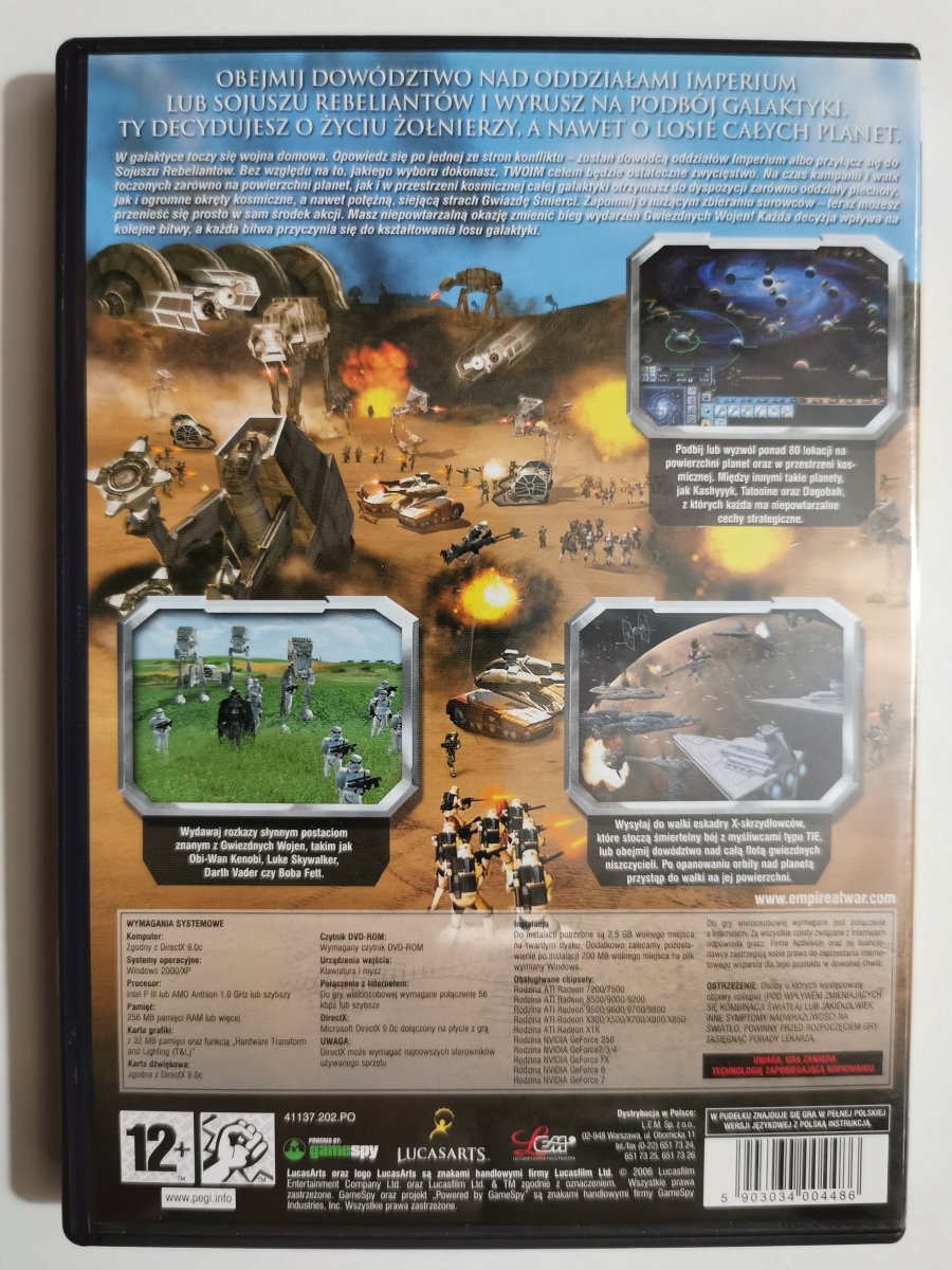 PC DVD-ROM STAR WARS EMPIRE AT WAR - Gry i programy