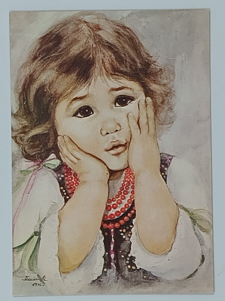 DZIEWCZYNKA W CZERWONYCH KORALACH D. MUSZYŃSKA-ZAMORSKA