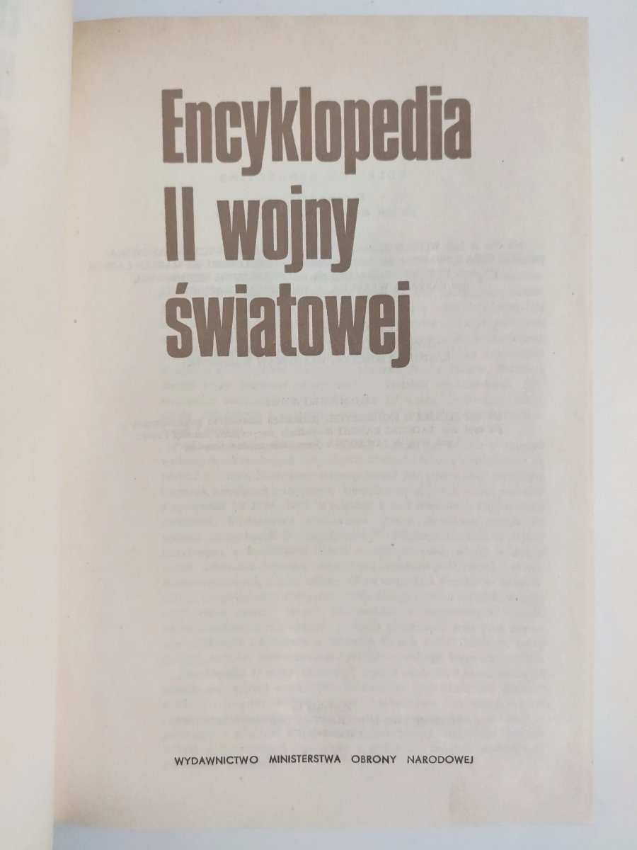 ENCYKLOPEDIA II WOJNY ŚWIATOWEJ - II wojna światowa - ARCHEOLOGIA, HISTORIA