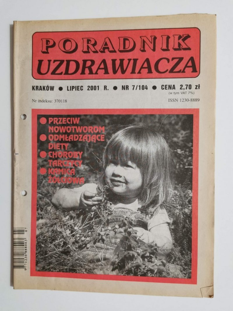 PORADNIK UZDRAWIACZA NR 7/104 LIPIEC 2001 r.