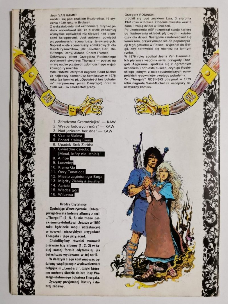 THORGAL PONAD KRAINĄ CIENI - Rosiński, Van Hamme 