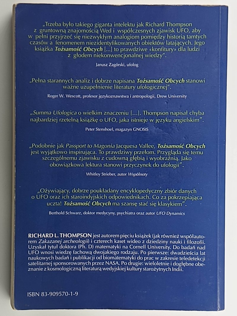 TOŻSAMOŚĆ OBCYCH - Richard L. Thompson