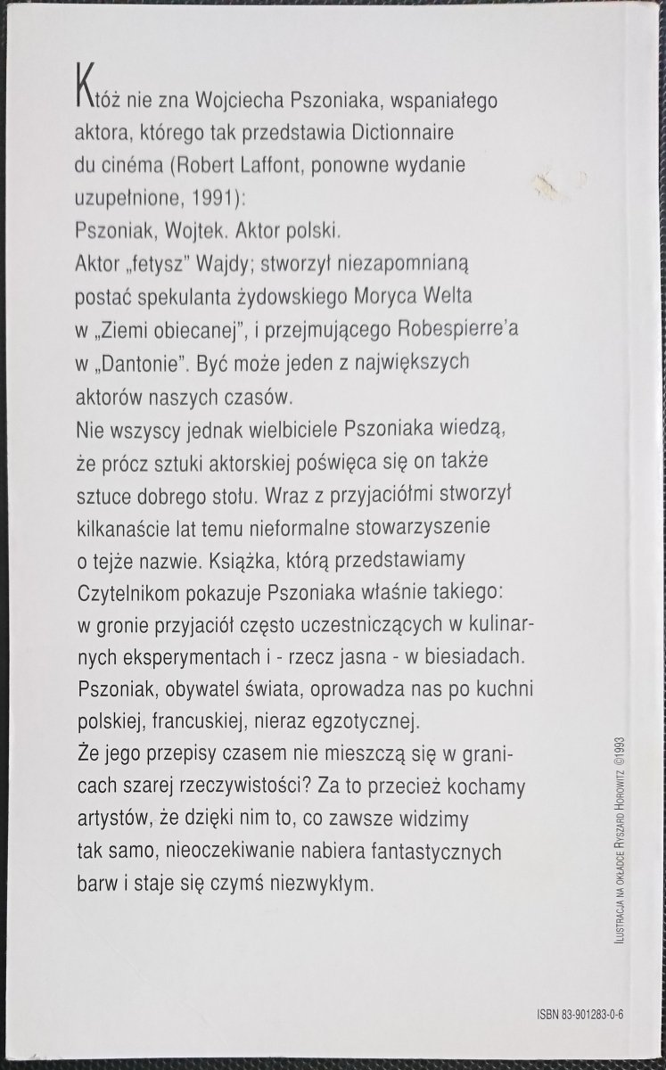 PSZONIAK AND CO. CZYLI TOWARZYSTWO DOBREGO STOŁU 1993