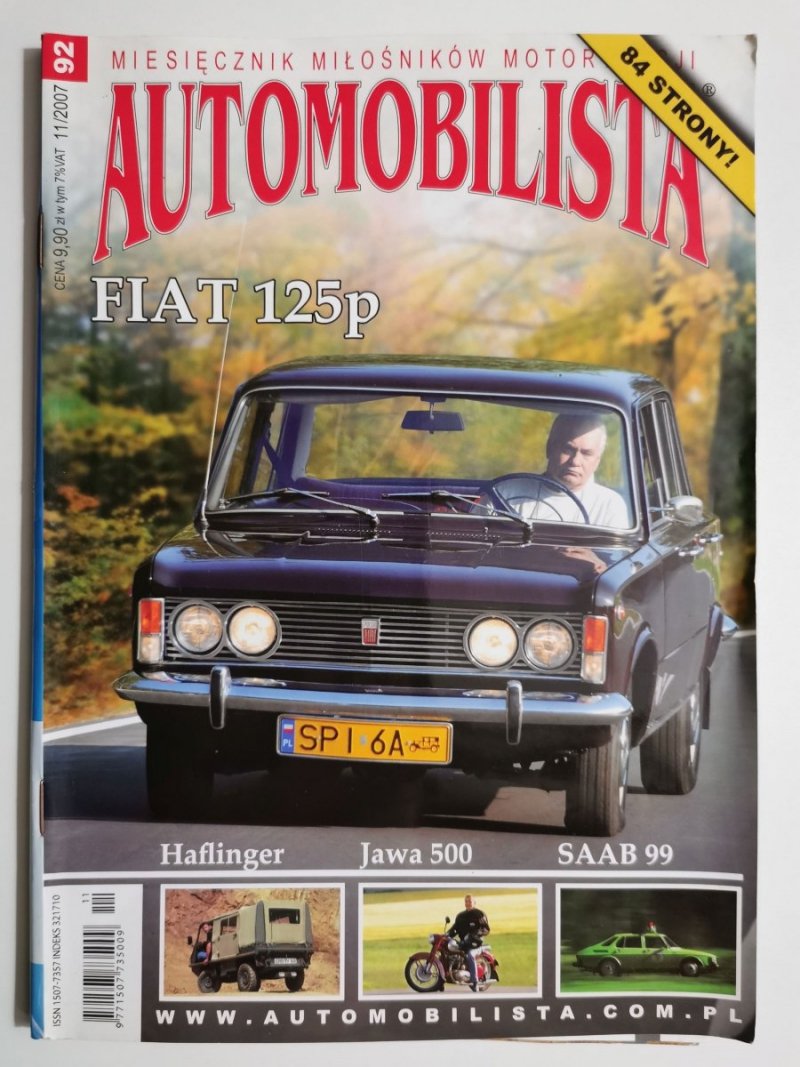 AUTOMOBILISTA NR 11/2007 FIAT 125P