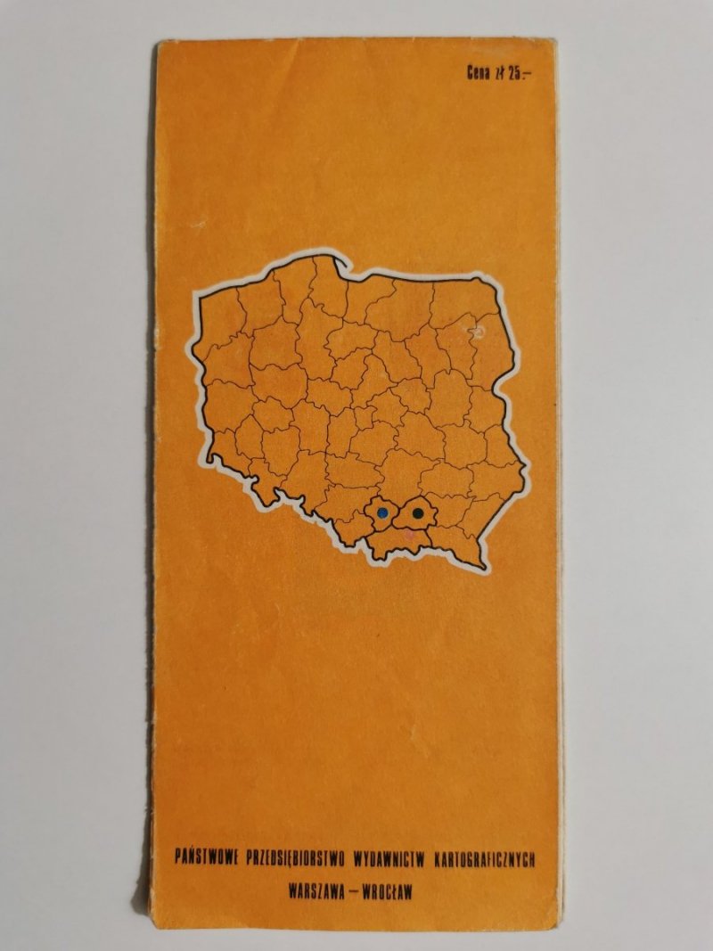 WOJEWÓDZTWA M. KRAKOWSKIE NOWOSĄDECKIE TARNOWSKIE. MAPA PRZEGLĄDOWA 1: 500 000 1982