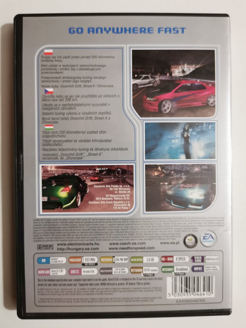 PC CD-ROM NEED FOR SPEED UNDERGROUND 2