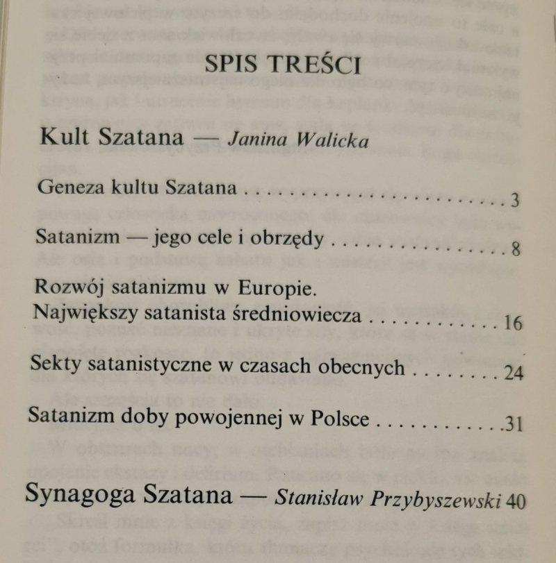 KULT SZATANA - Janina Walicka 1991