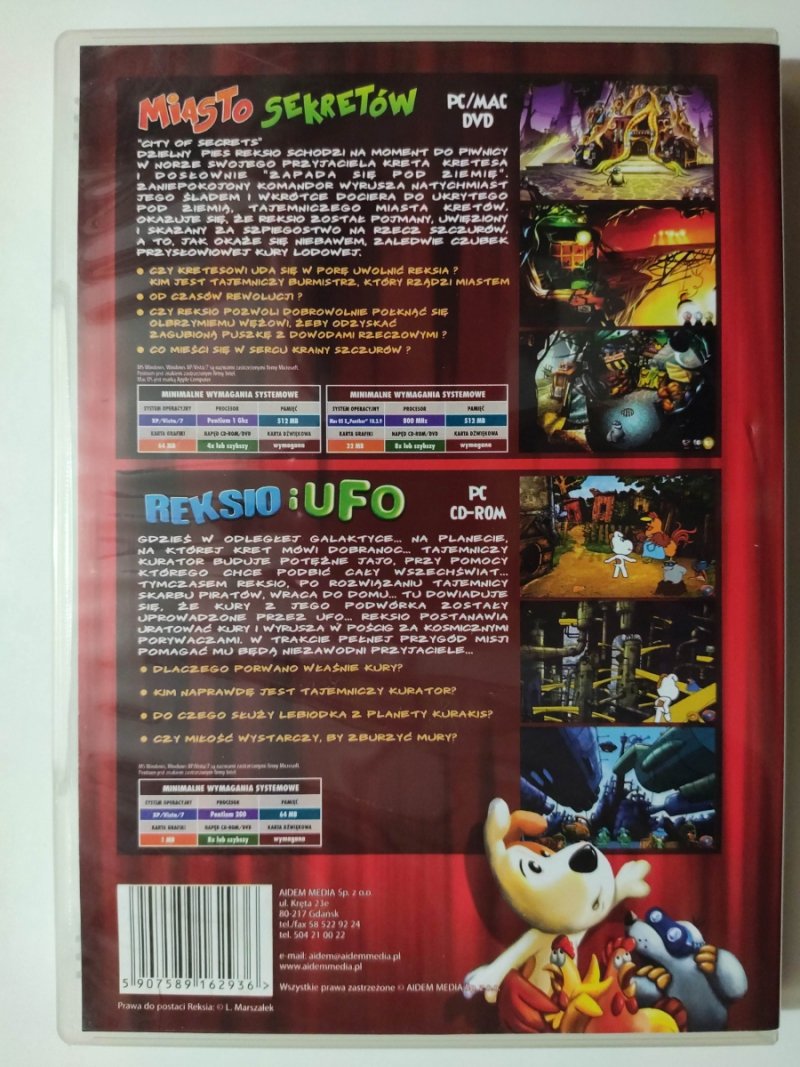 PC/MAC DVD. REKSIO MIASTO SEKRETÓW, REKSIO I UFO