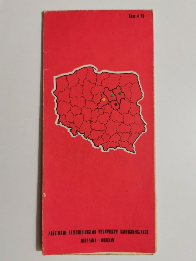 WOJEWÓDZTWA STOŁ. WARSZAWSKIE CIECHANOWSKIE OSTROŁĘCKIE PŁOCKIE 1: 500 000 1982