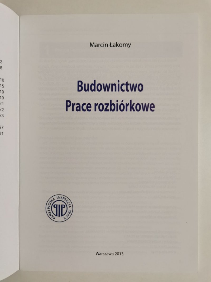 BUDOWNICTWO. PRACE ROZBIÓRKOWE 
