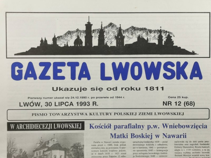 GAZETA LWOWSKA NR 12 (68) 1993