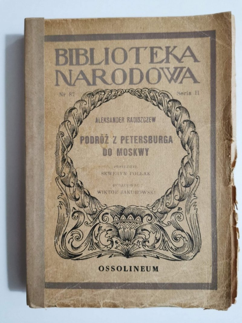 PODRÓŻ Z PETERSBURGA DO MOSKWY - Aleksander Radiszczew 1954