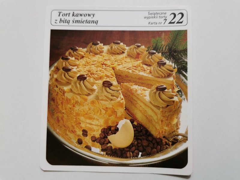 KARTA KULINARNA NR. 7 TORT KAWOWY Z BITĄ ŚMIETANĄ