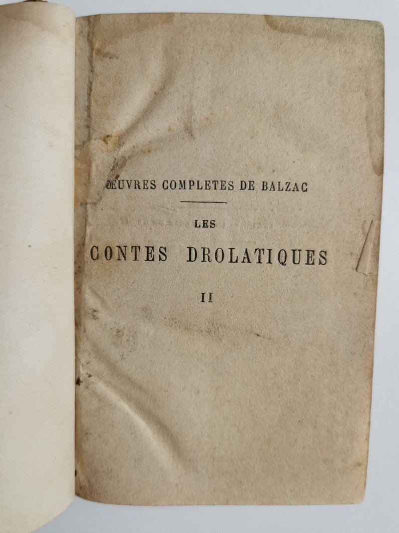 LES CONTES DROLATIQUES 1891 - Balzac