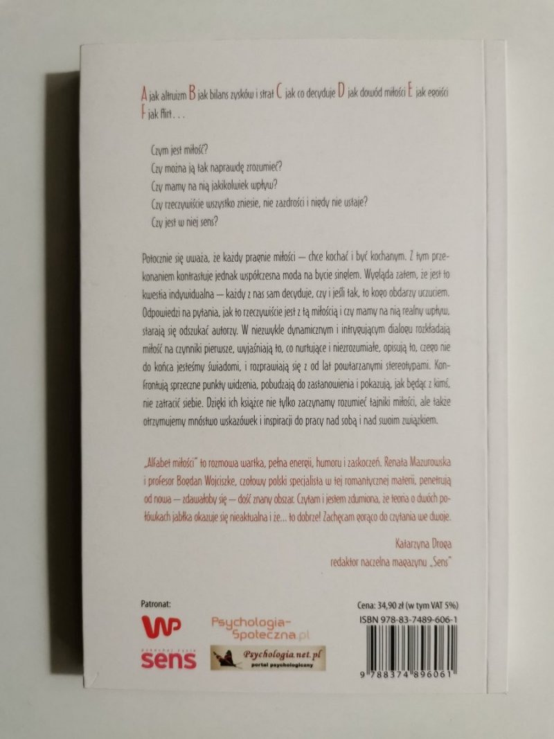 ALFABET MIŁOŚCI - Bogdan Wojciszke 