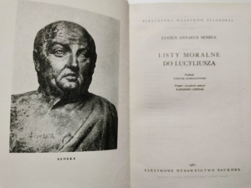 SENEKA LISTY MORALNE DO LUCYLIUSZA - Lucius Annaeus Seneca
