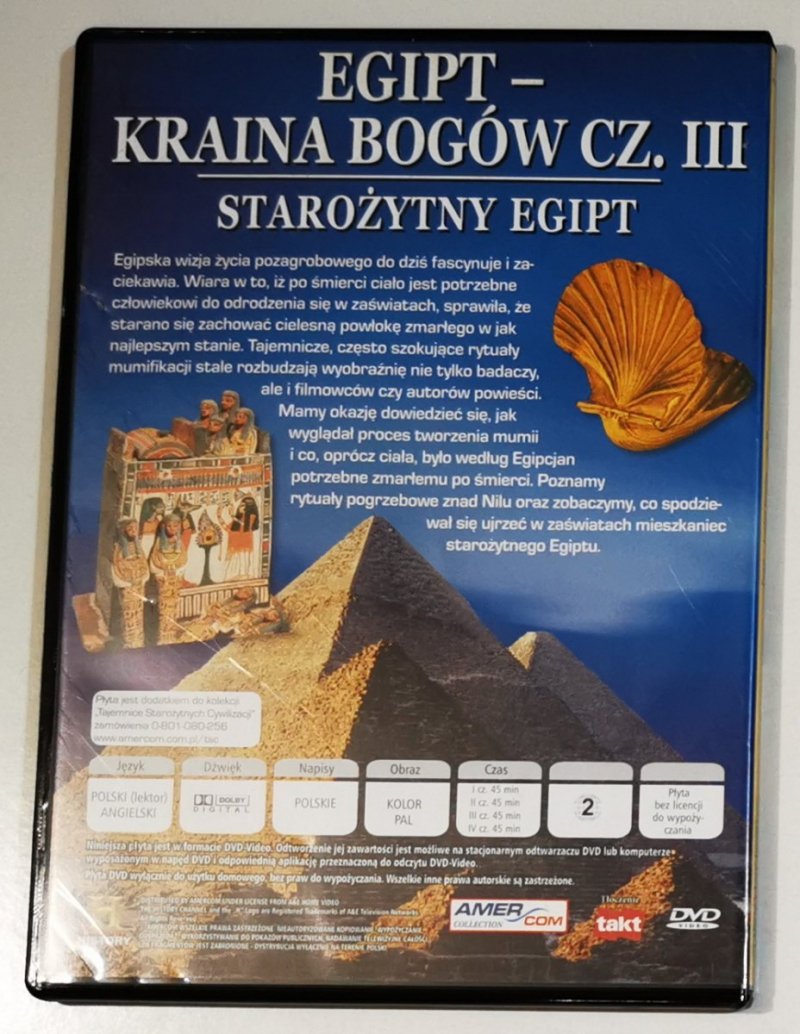 DVD. EGIPT- KRAINA BOGÓW CZ. III