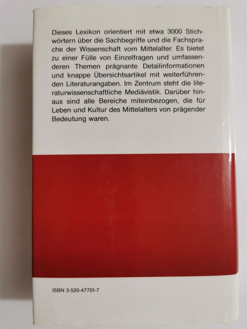 SACHWORTERBUCH DER MEDIAVISTIK - Peter Dinzelbacher 1992