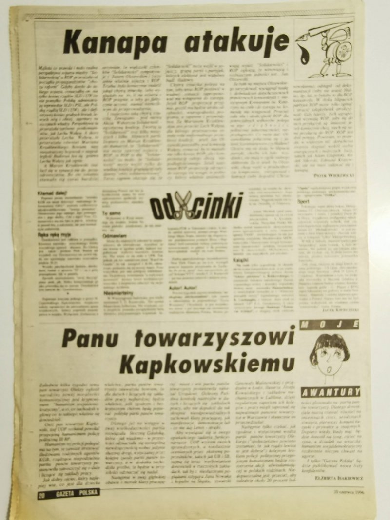 GAZETA POLSKA TYGODNIK NR 25 (153) 20 CZERWCA 1996 r.