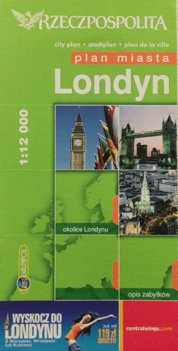 PLAN MIASTA LONDYN. SKALA 1:12 00 2008