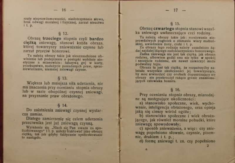 OGÓLNE ZASADY POSTĘPOWANIA HONOROWEGO - WŁ. Boziewicz