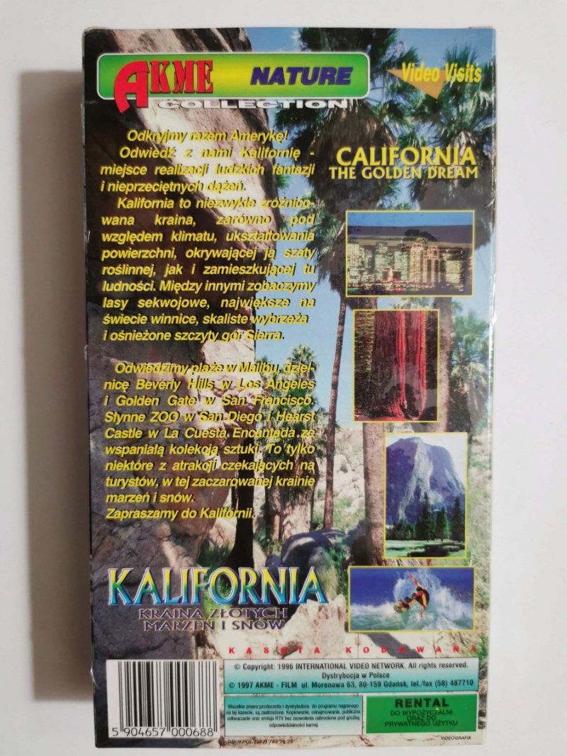 VHS. KALIFORNIA – KRAINA ZŁOTYCH MARZEŃ I SNÓW
