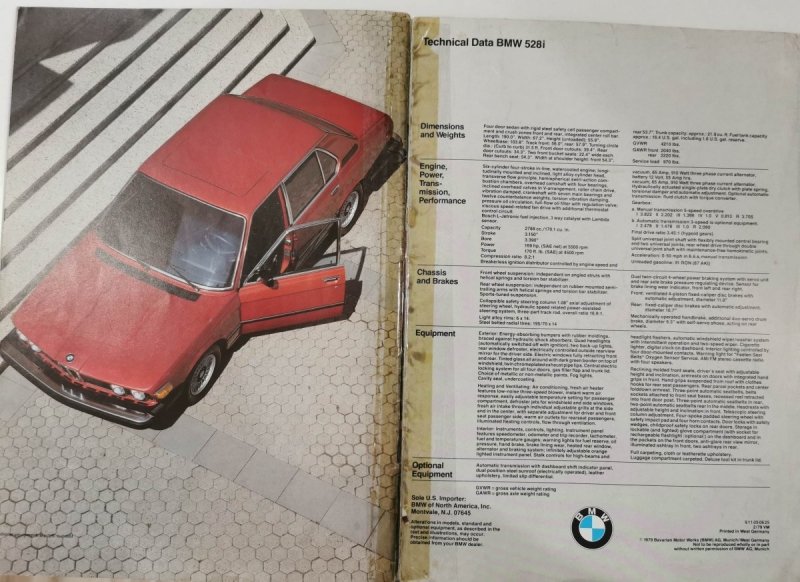BMW 528i BAVARIAN MOTOR WORKS, MUNICH, GERMANY 