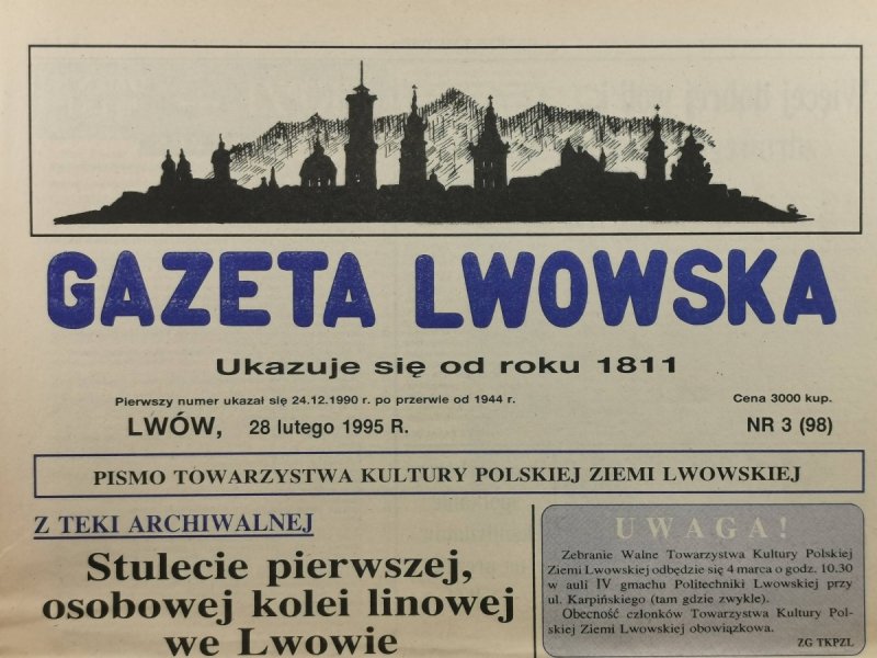 GAZETA LWOWSKA NR 3 (98) 1995