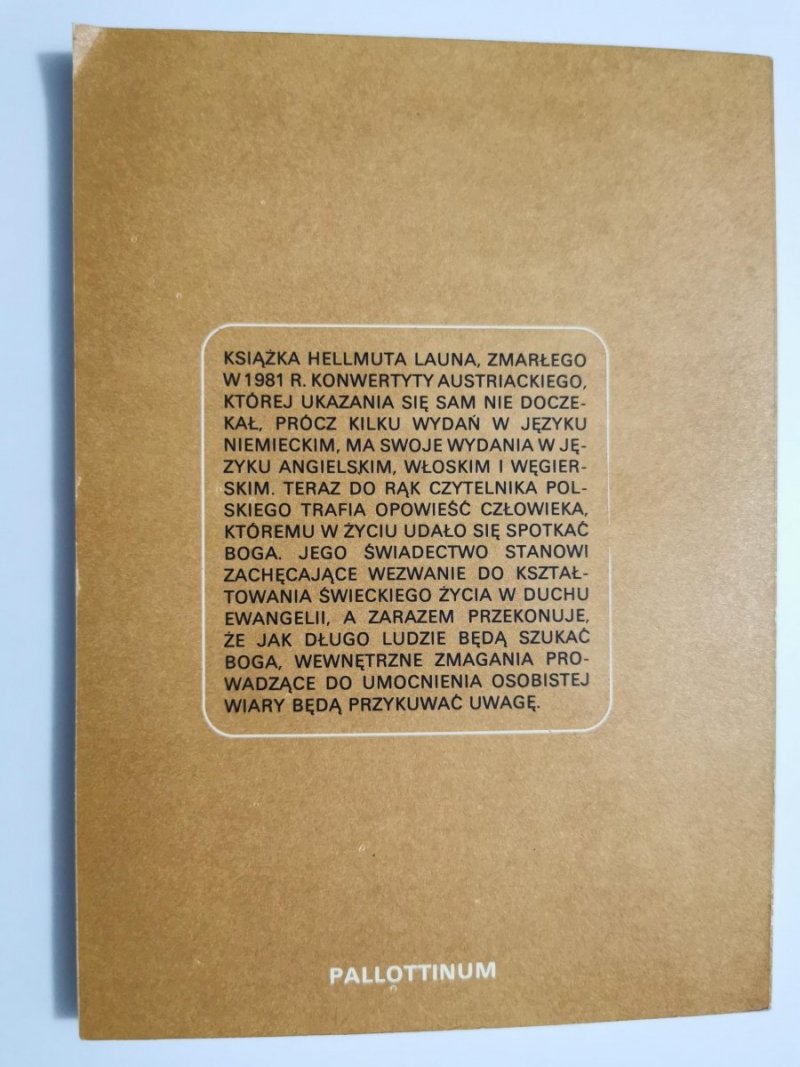 MOJE SPOTKANIE Z BOGIEM - Hellmut Laun 1990