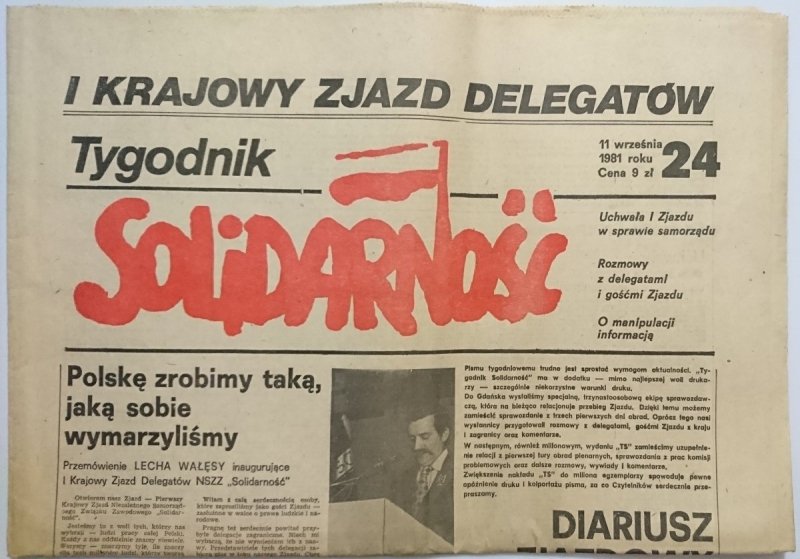 TYGODNIK SOLIDARNOŚĆ NR 24 11 WRZEŚNIA 1981 ROKU