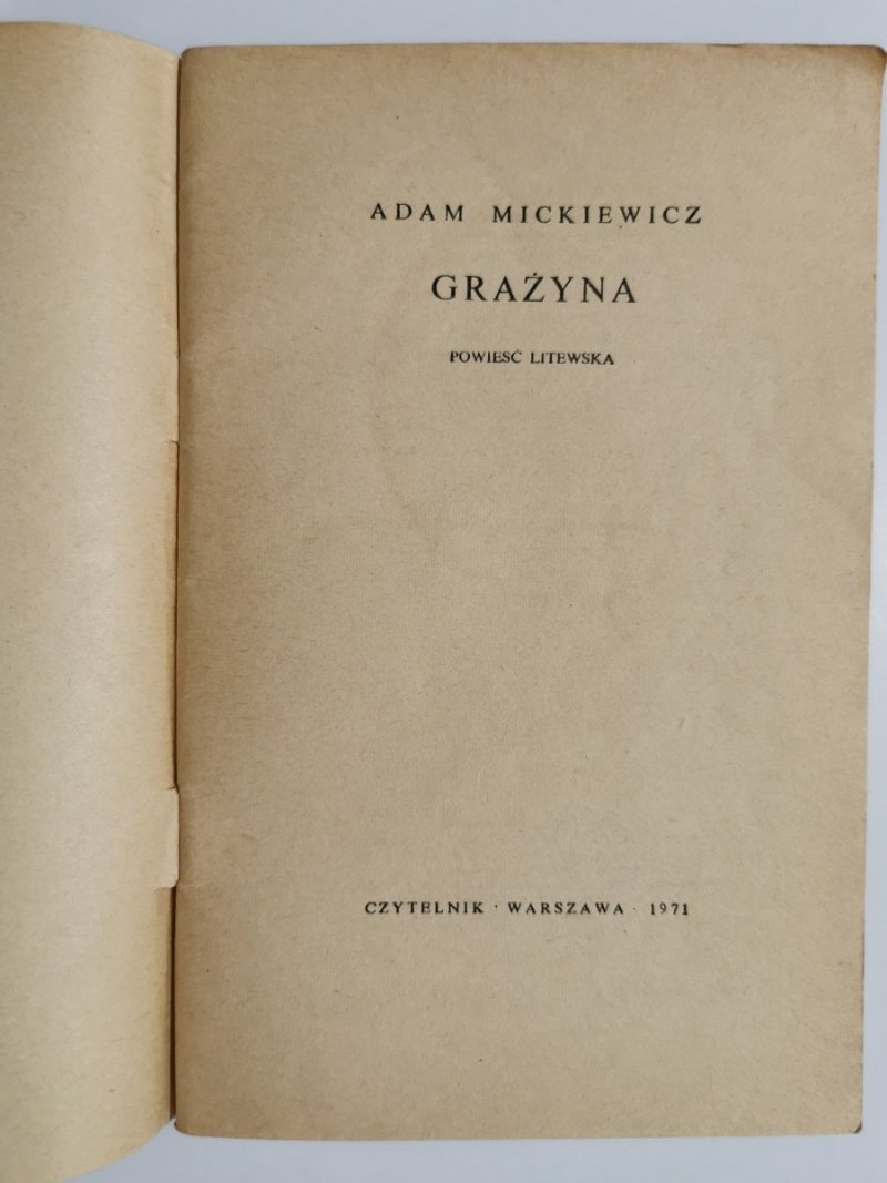 GRAŻYNA - Adam Mickiewicz 1971