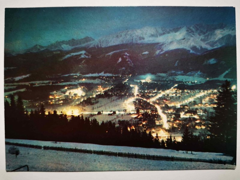 ZAKOPANE. ZAKOPANE I TATRY NOCĄ FOT. KRASSOWSKIEGO