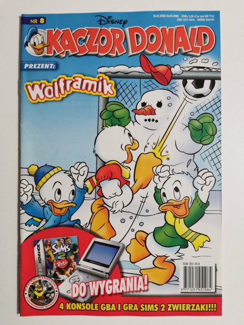 KACZOR DONALD NR 8 2008 BEZ DODATKU 